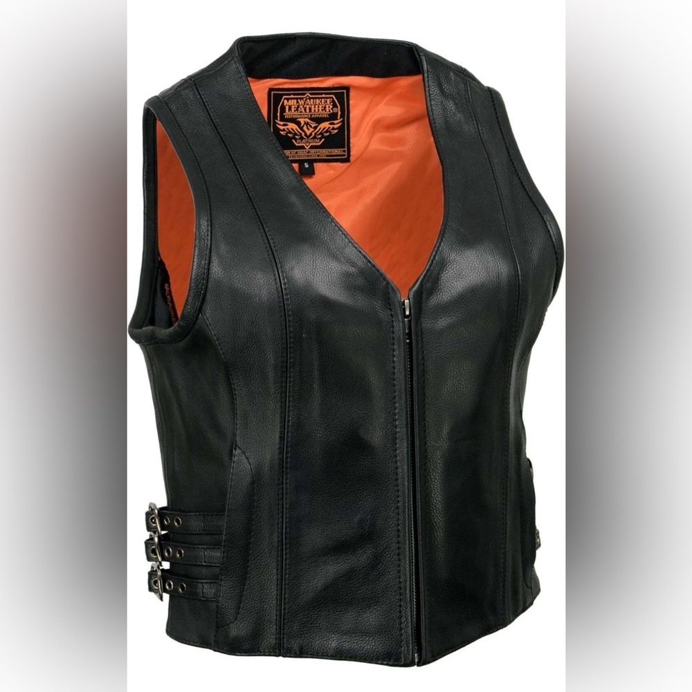 Milwaukee Premium leather Motorcycle Rider Vest NWT